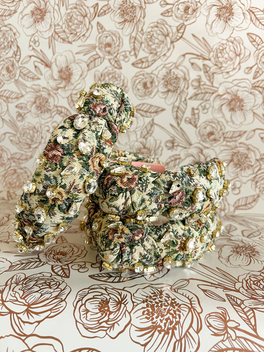Grandmas Couch Vintage Fabric Headband