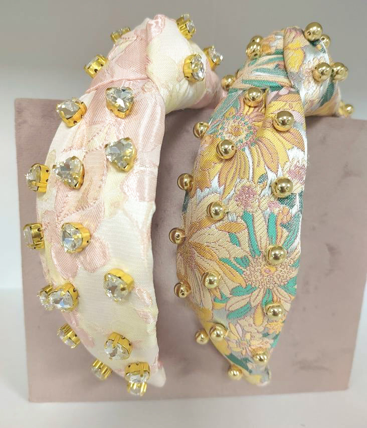 Valentine Jacquard Jeweled Headband