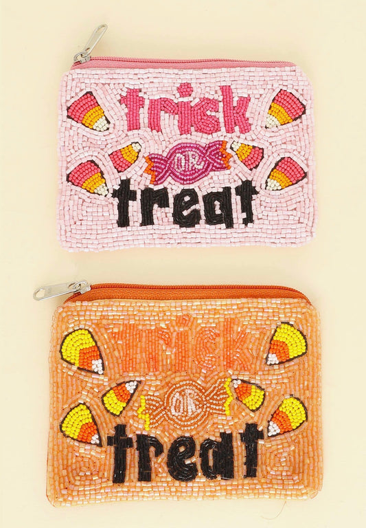 Trick or treat Beaded Pouch (2 colors)