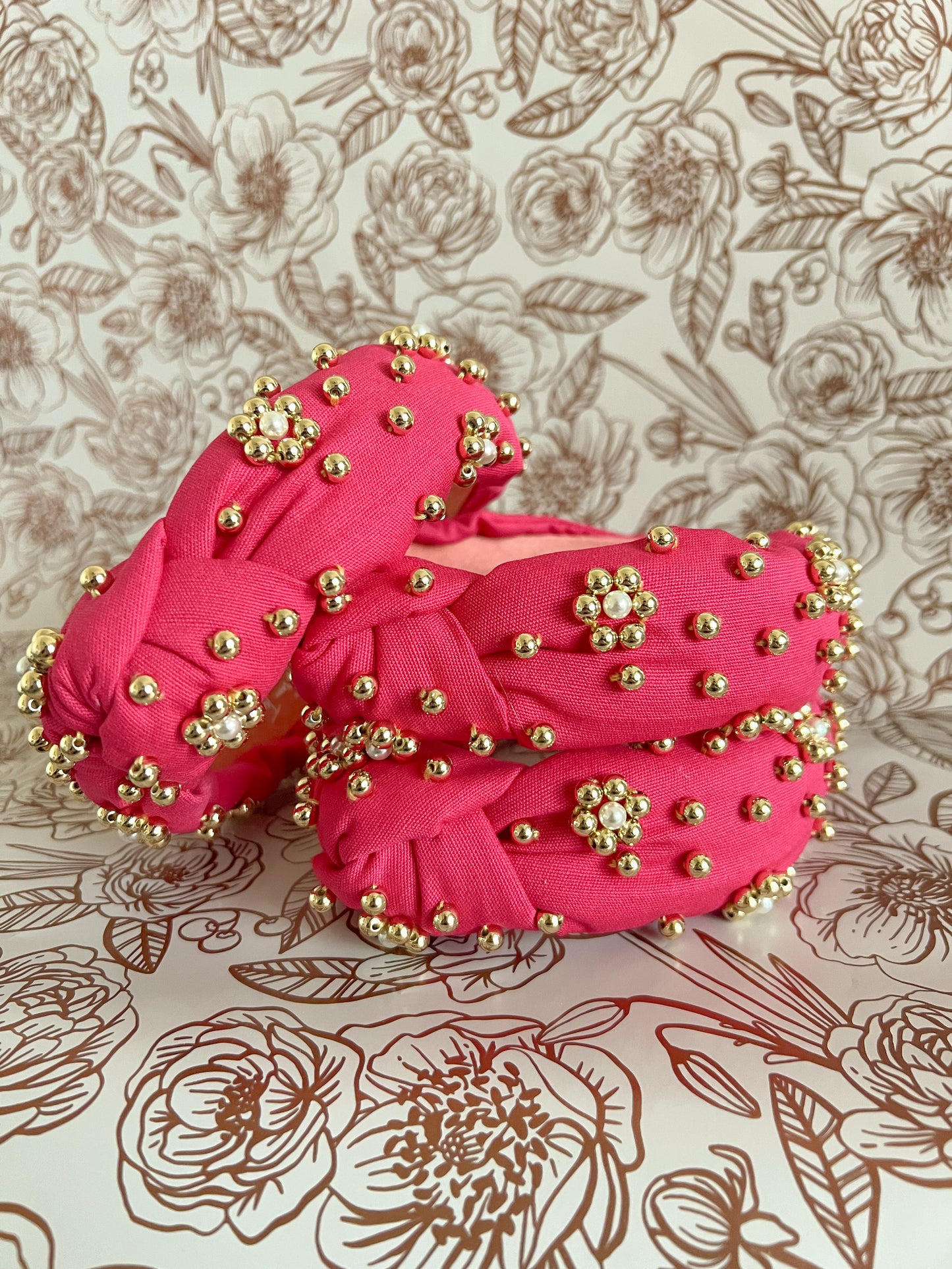 Hot Pink Floral Headband
