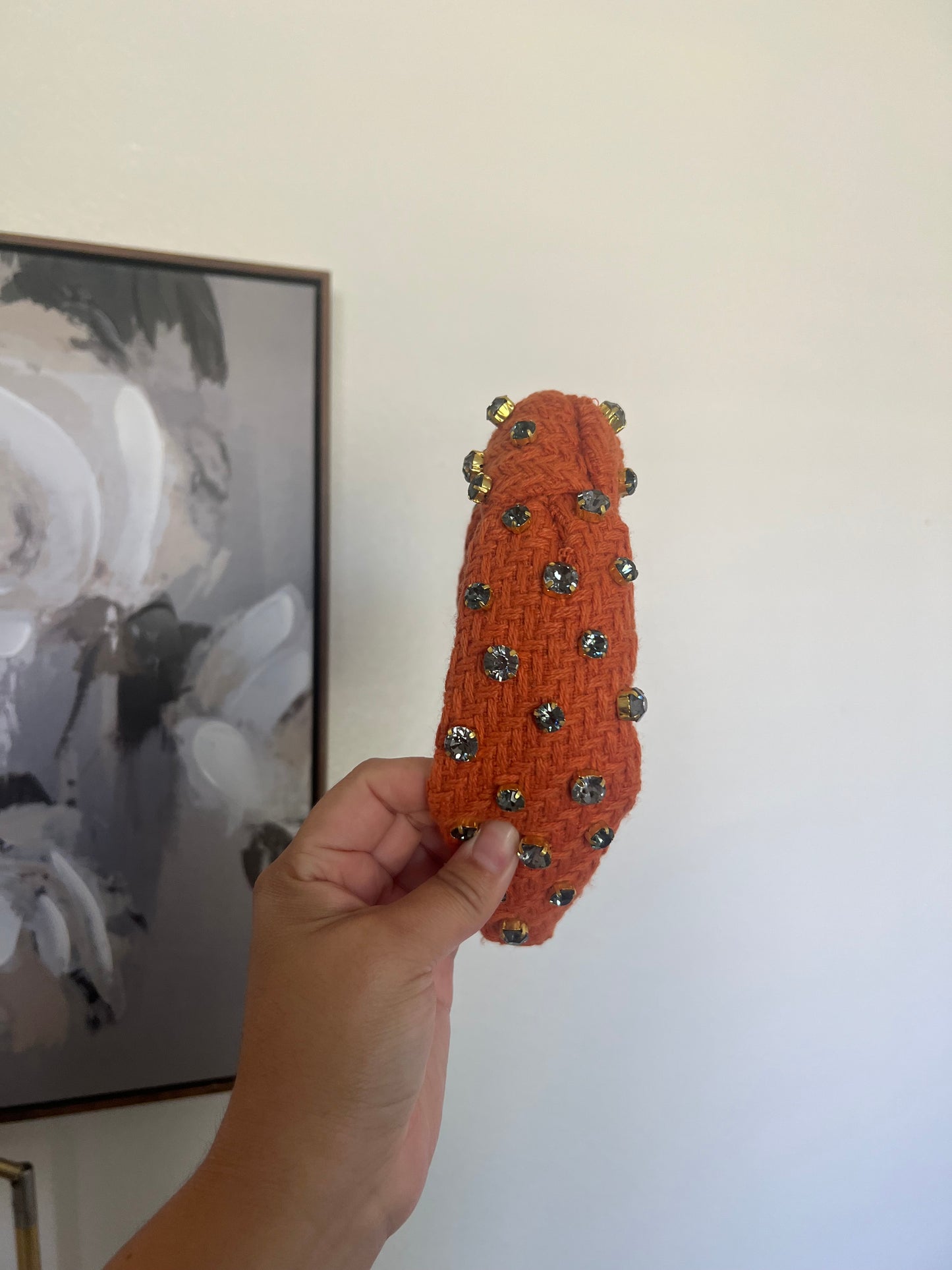 Orange Tweed Headband