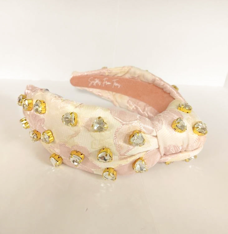 Valentine Jacquard Jeweled Headband