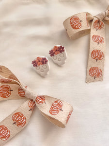 Floral Skull studs