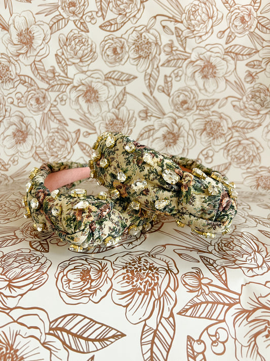 Grandmas Couch Vintage Fabric Headband