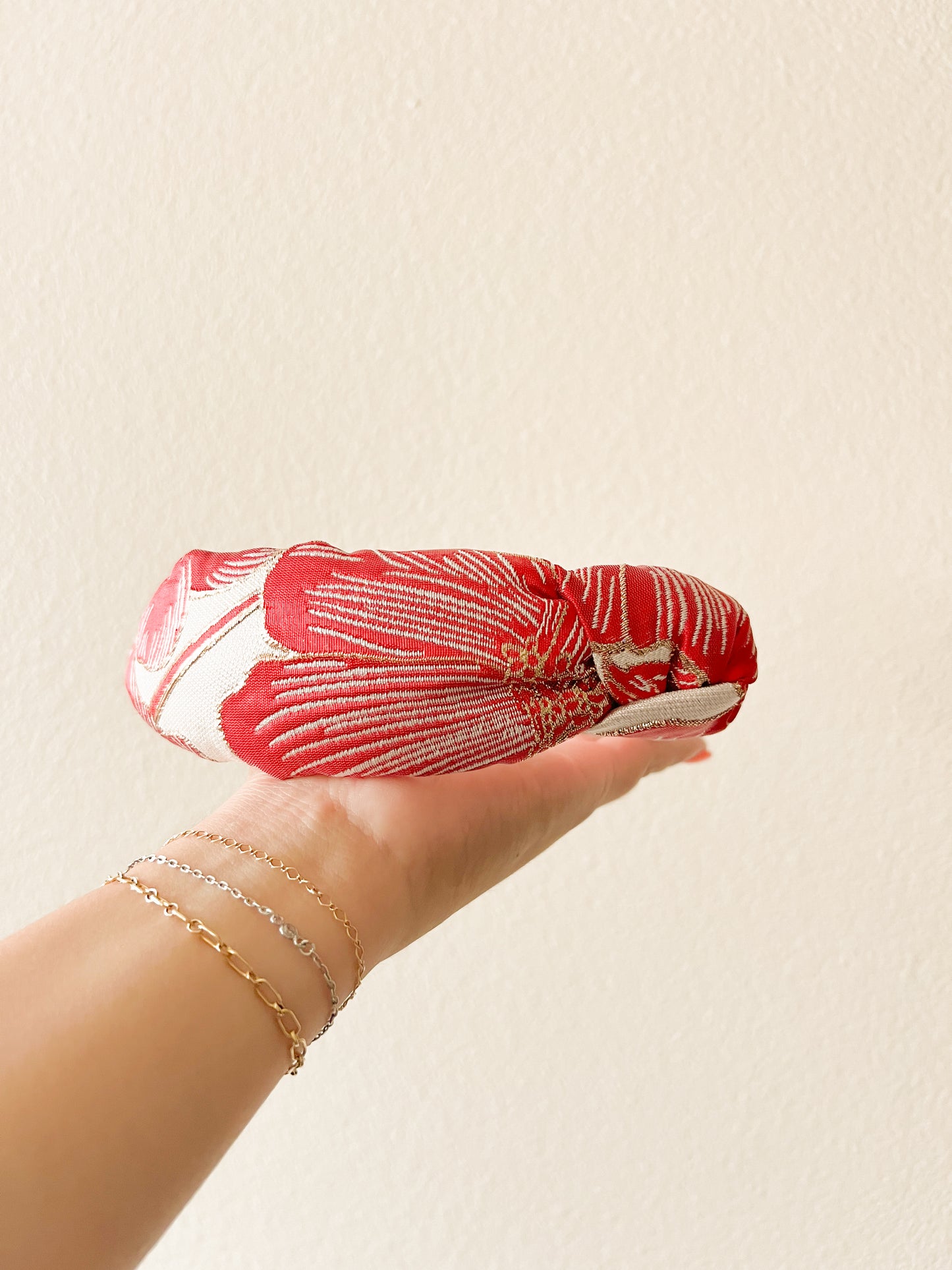 Jacquard Red Headband