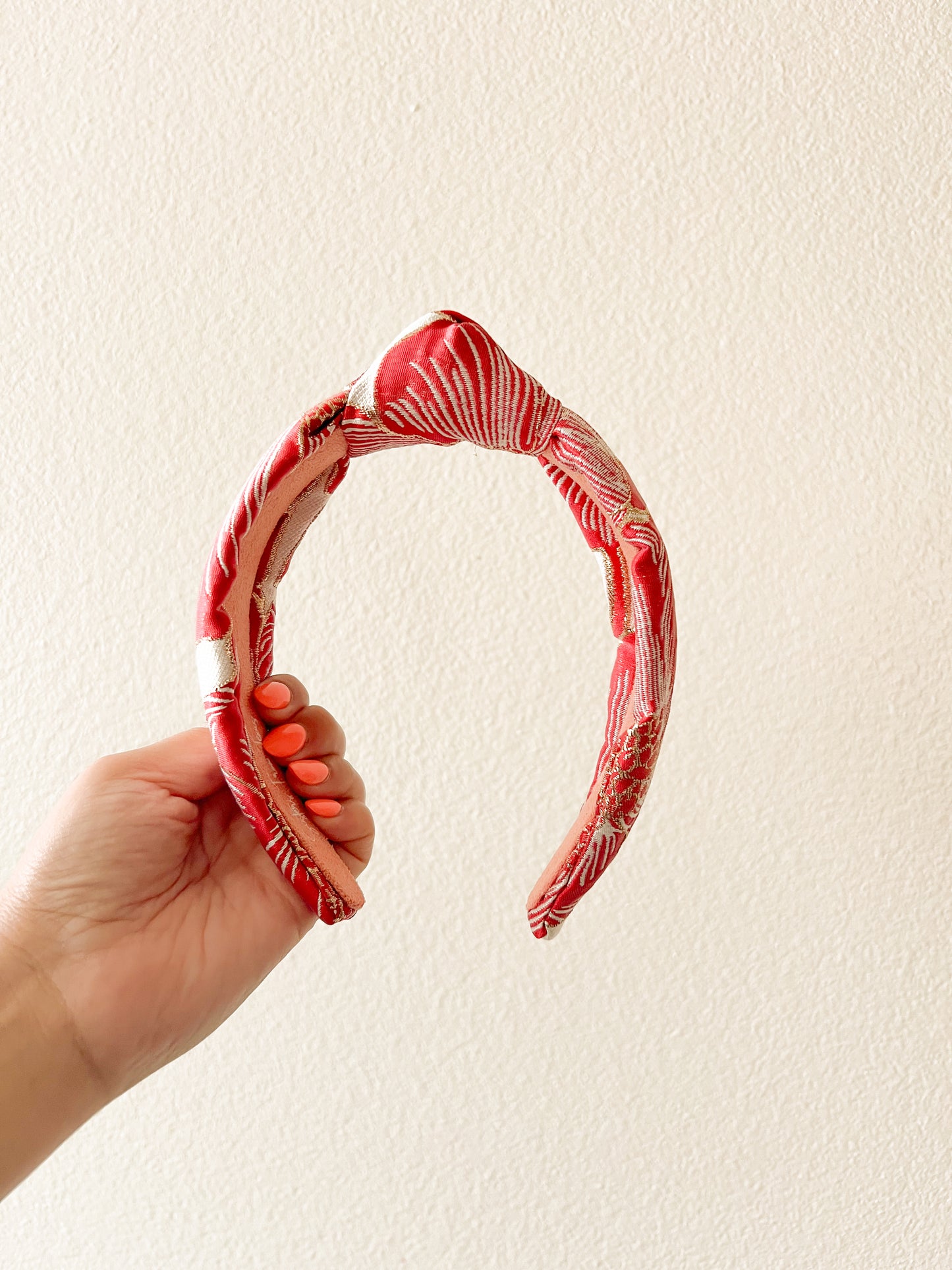 Jacquard Red Headband