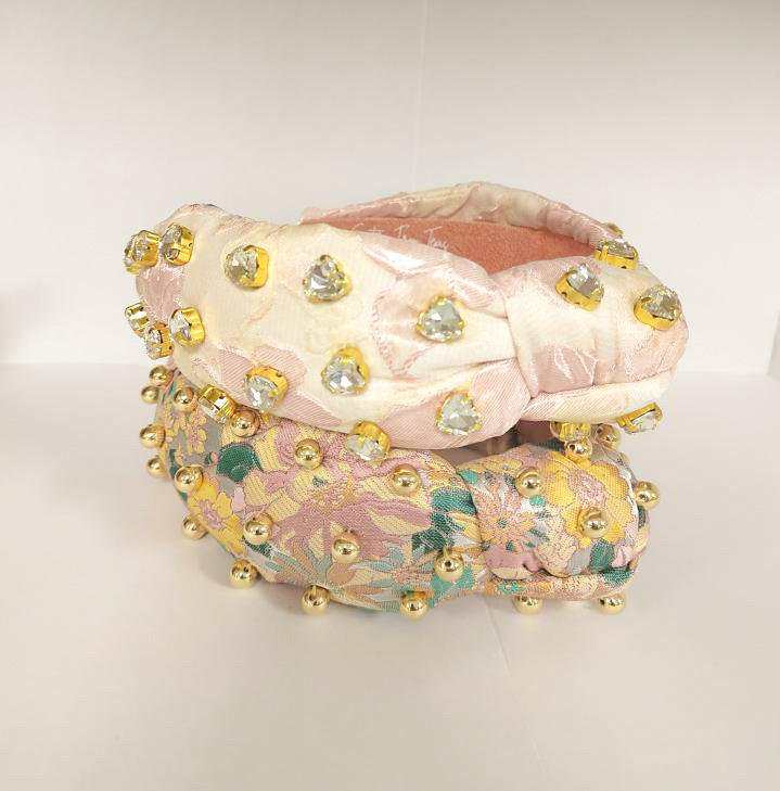 Valentine Jacquard Jeweled Headband