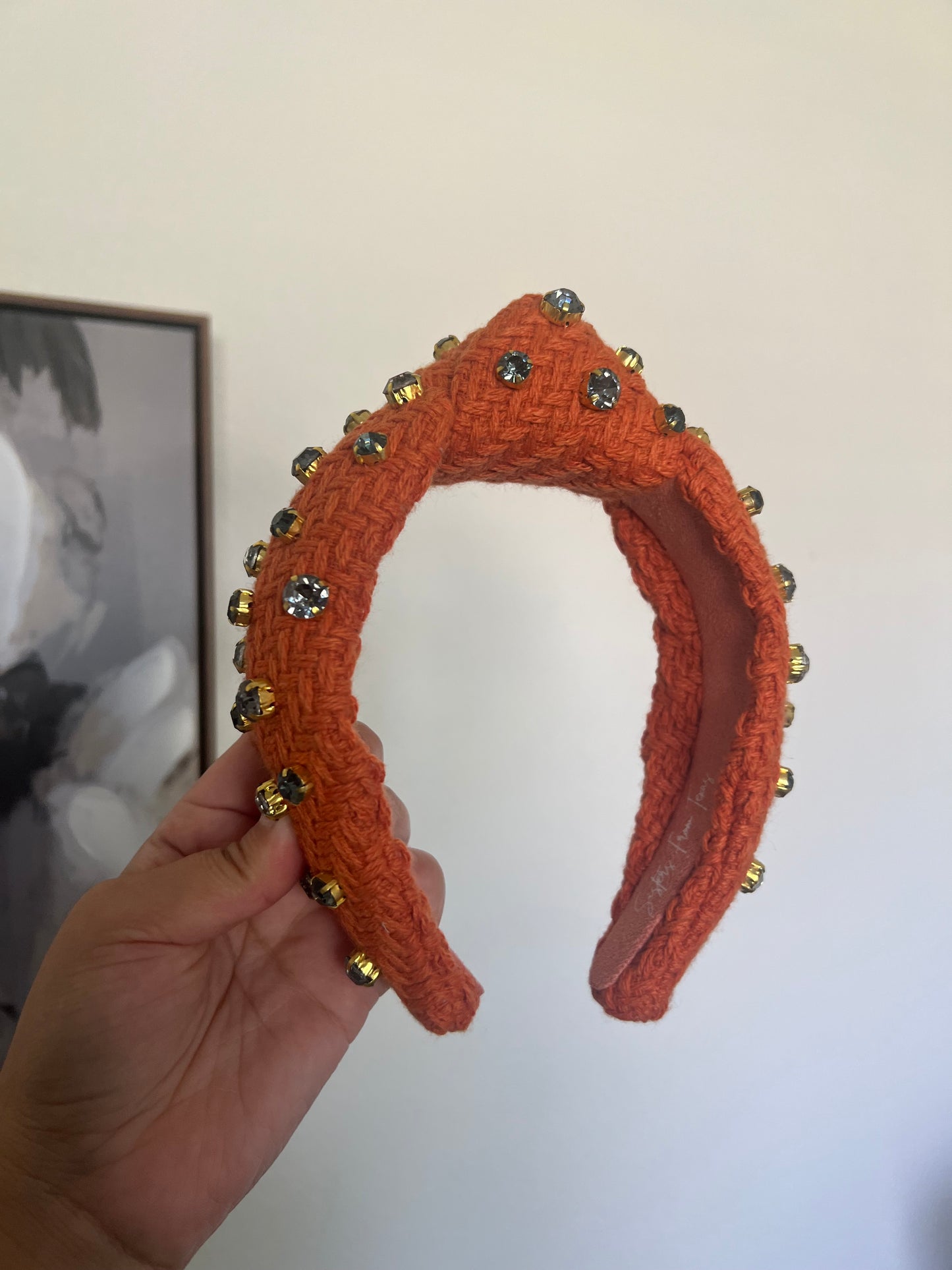 Orange Tweed Headband