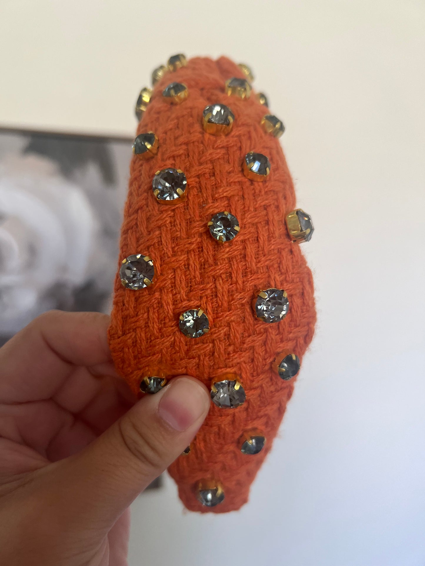 Orange Tweed Headband