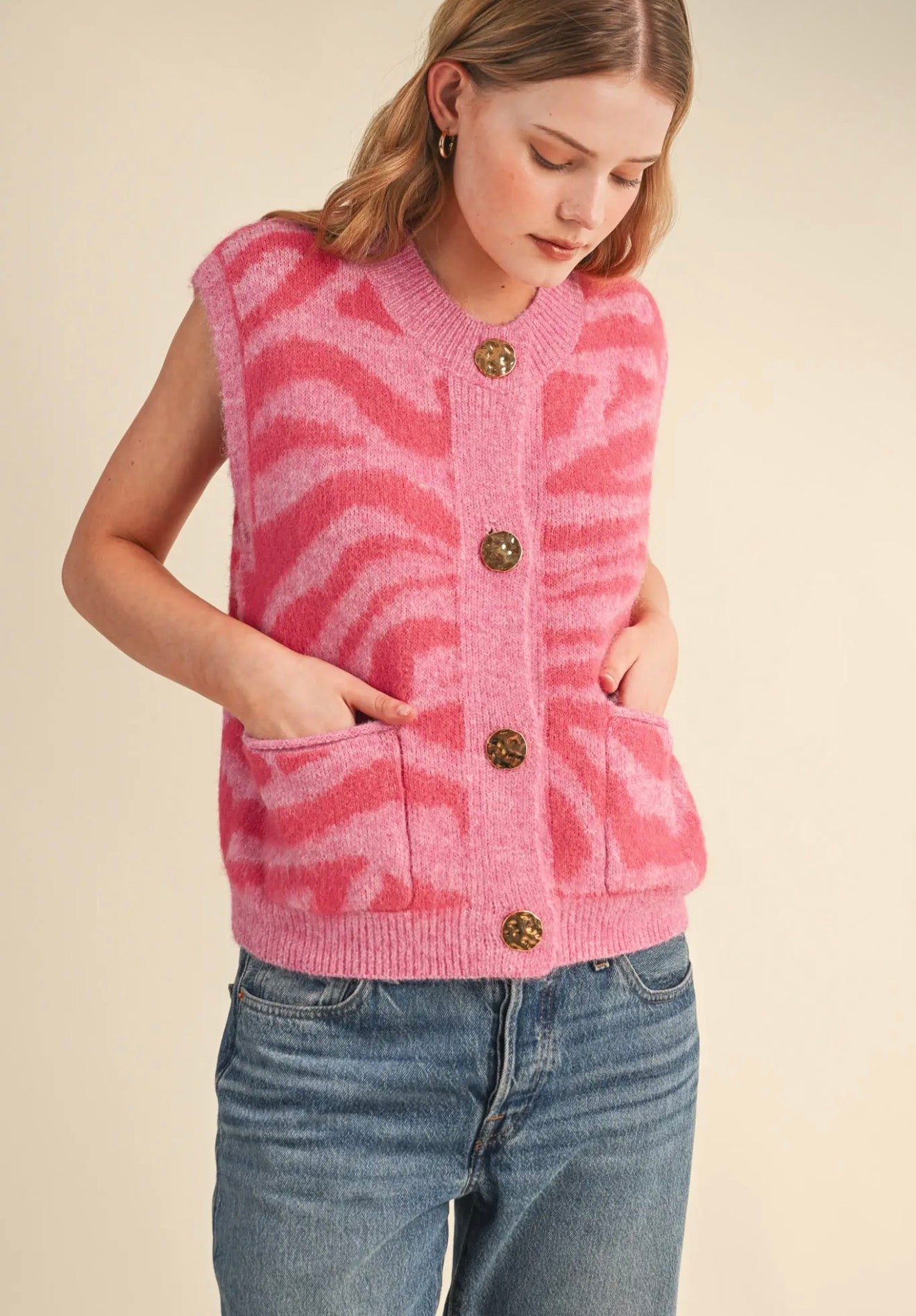 Zebra Sweater Vest