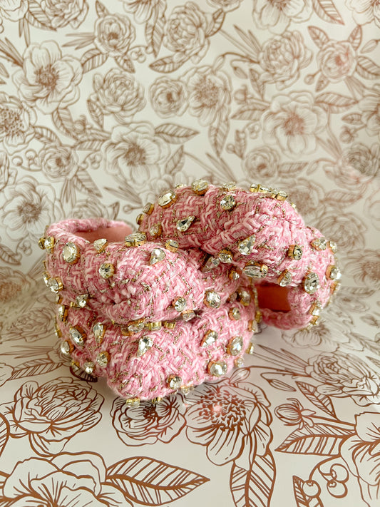 Pink Tweed Headband