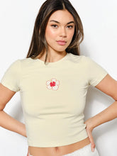 Load image into Gallery viewer, Fran Flower Bead Embroidered Tee
